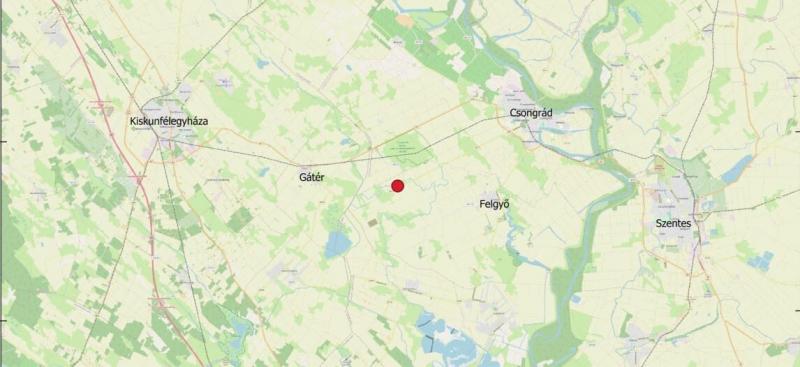 Csongrád vidékén földrengés rázta meg a földet.